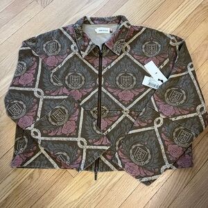 HONOR THE GIFT Two-Way Zip Twill cropped Jacket.Womens size Large